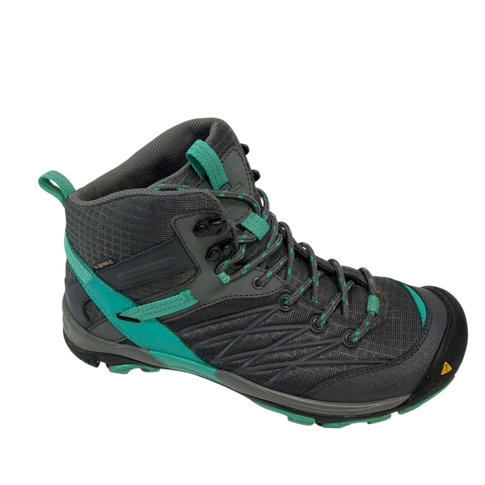 Keen Women's Lace-Up Hiking Boot in Dark Gray and Teal